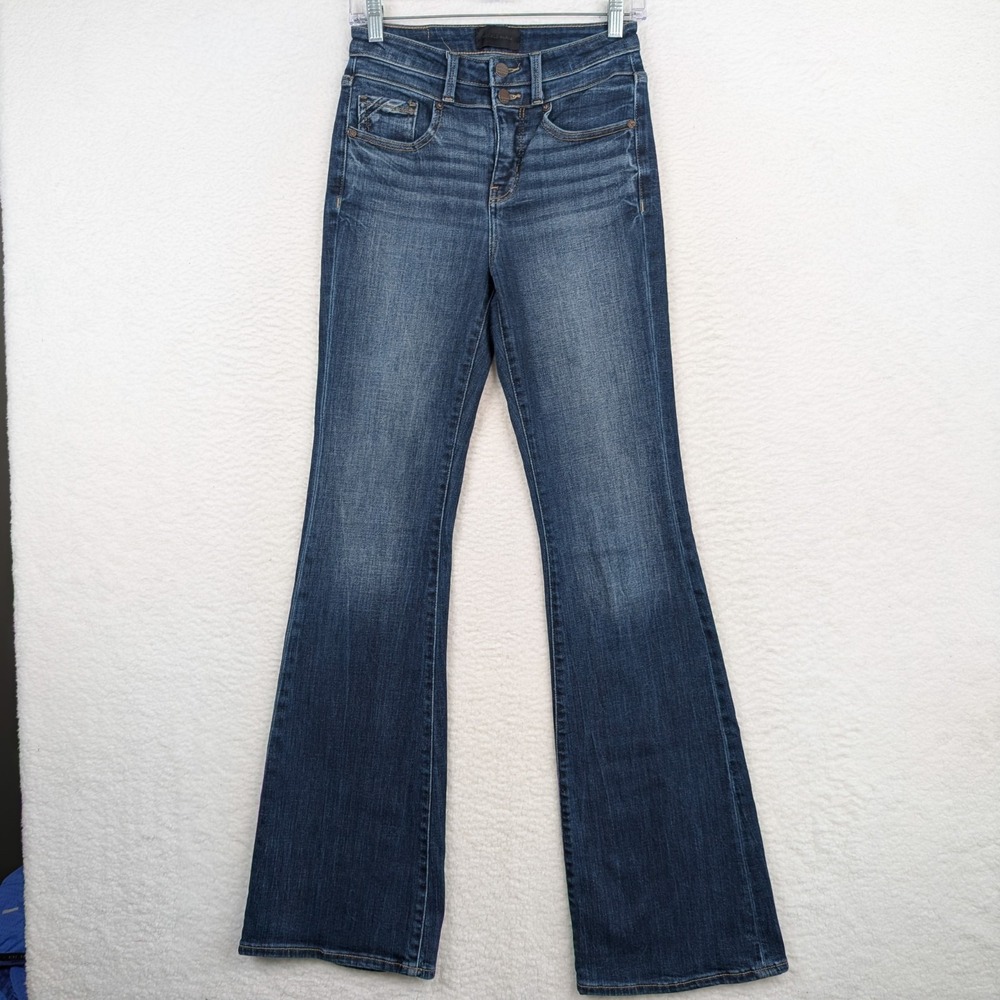 Buckle Black Fit No 35 Flare Jeans Women's 26x36 Dark Wash Denim Stretch